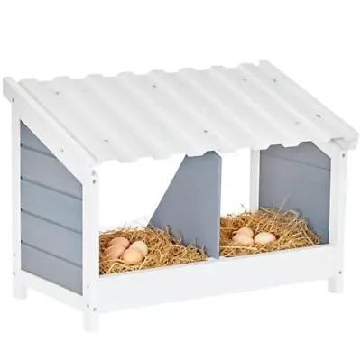 Nesting Boxes For ChickensDouble Nesting Box W/PVC RoofChicken Coop Accessorie • $76.99