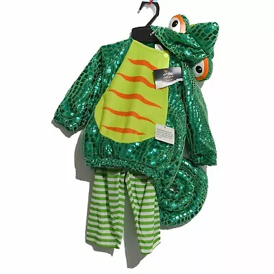 Hyde & Eek Boutique Kids Green Chameleon Costume Full Zip Two Piece Size 6-12M • $23.52