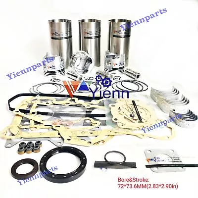 D1305 Overhaul Rebuild Kit For Kubota Engine F2400 TRV1100 Mower Repair Parts • $861.34