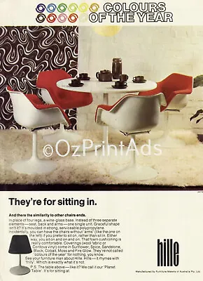 £22.83 • Buy 1971 AUSTRALIAN  Print Advert TULIP CHAIR BY ROBIN DAY FOR HILLE - RETRO MCM