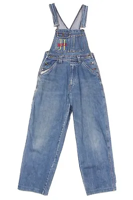 90s Vintage Denim Dungarees | 30 X 28 | Overalls Bib Thick Heavy Wash Work 18AA • £27.99