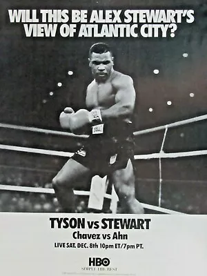 Mike Tyson 1990 Alex Stewart Vintage HBO Boxing Original Print Ad 8.5 X 11  • $5.95