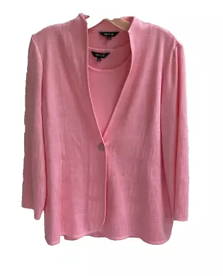 Misook PINK Twinset Set M Easter Spring Blazer & Tank New • $59.99