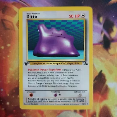 $1.99 • Buy Pokémon TCG Ditto Fossil 18 Regular 1st Edition Rare