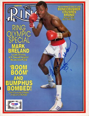 Mark Breland Autographed Signed The Ring Magazine Cover PSA/DNA #Q95984 • $25