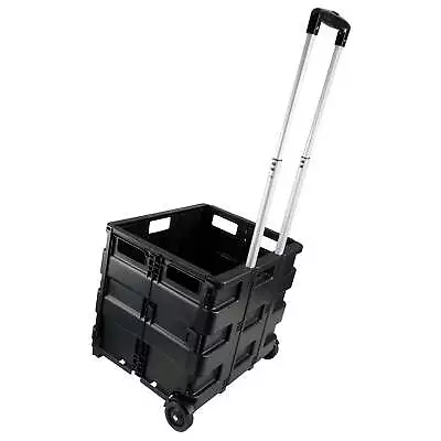 Grand Pack Roll Plastic Portable Tool Carrier Cart Black • $34.01