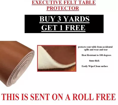 Premium Heavy Duty Brown 2.5mm Thick Felt Table Protector Heat Resistant Fabric • £11