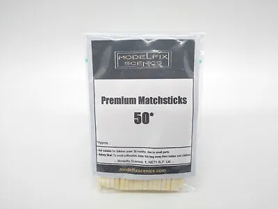 Modelfix Scenics 50 Wooden Matchsticks - Headless Match Sticks For Model Making • £2.89