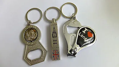 London Souvenir Keyring With Nail Clipper. Key Ring With Bottle Opener Big Ben • £2.98