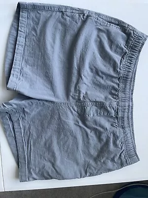 Free Fly Mens Large Gray Stretch Canvas Shorts Elastic Drawstring Waist • $20