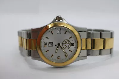 ESQ-Movado Quartz Watch Swiss E3487 Men Dual Tone All Steel Date New Battery • $75