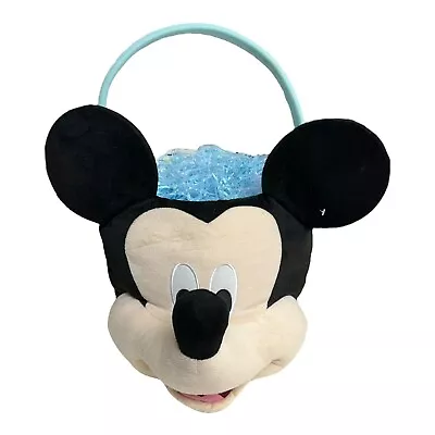 Disney Mickey Mouse Plush Basket JUMBO 16  Easter Halloween Candy Bucket • $12