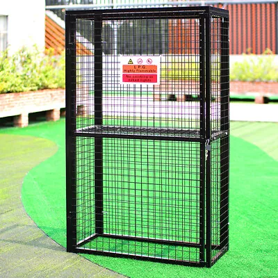 £299.95 • Buy Black 2 Tier Gas Bottle Cylinder Storage Mesh Collapsible Galvanised Cage W Lock