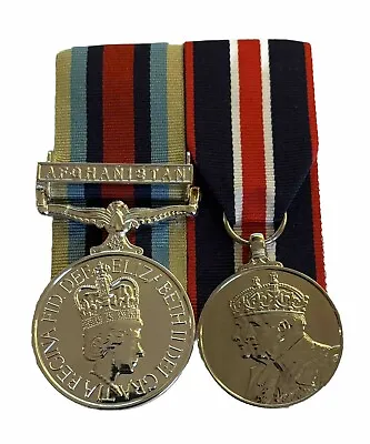 Official King Charles Coronation Full Size Medal &  Osm Afghanistan Courtmounted • £69.95