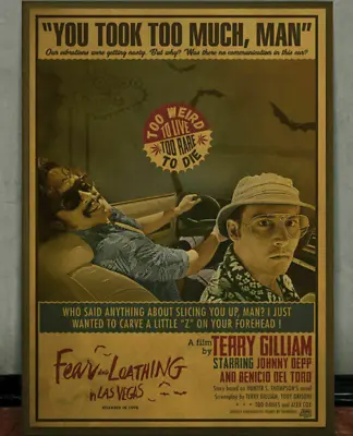 £22.77 • Buy Fear And Loathing In Las Vegas, Johnny-Depp, Movie Poster 
