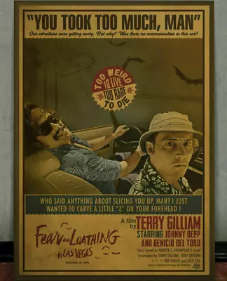 £22.77 • Buy Fear And Loathing In Las Vegas, Johnny-Depp, Movie Poster 