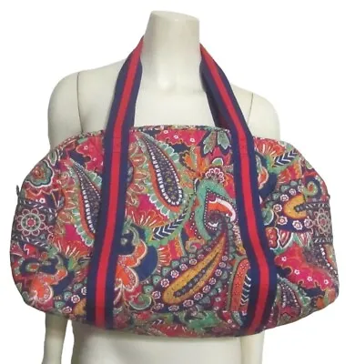 Vera Bradley Overnight Tote Bag Venetian Paisley Colorful Beach Travel Bag • $24.99