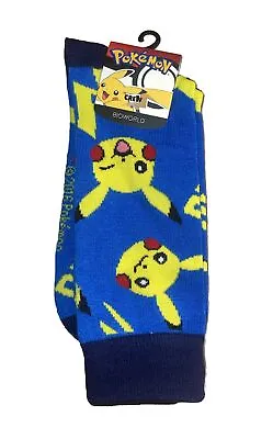 Pikachu Pokémon 1 Pair Men's Crew Socks Pocket Monster Nintendo Game Freaks • $15