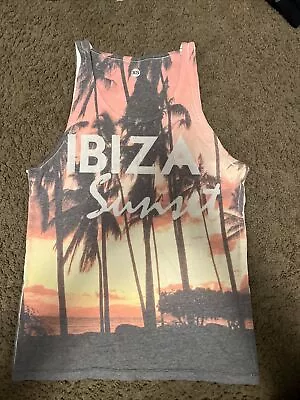 Faded Ibiza Sunset Sleeveless Shirt Mens XS • $4.99