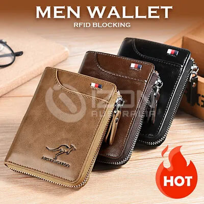 $17.59 • Buy Men's RFID Blocking Leather Short Wallet Credit ID Card Cash Holder Purse