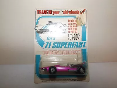 Matchbox Early S/f No. 34-a Formula 1 Racer Pink '16' Mi 'trade In' Blister • $39.95