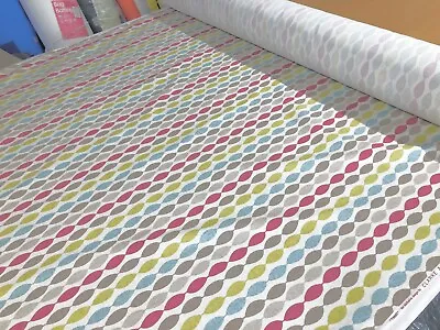£7.99 • Buy Clarke & Clarke Twist Multi Coloured Cotton Curtain Upholstery Fabric Material