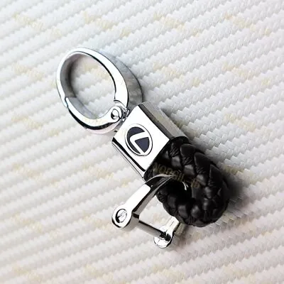$9.48 • Buy Black BV Style Calf Leather Gift Decoration For LEXUS Emblem Logo Key Chain Ring