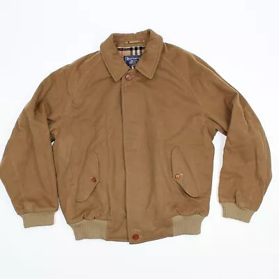 Vintage Men’s Burberrys Wool Bomber Jacket Camel Brown • $85