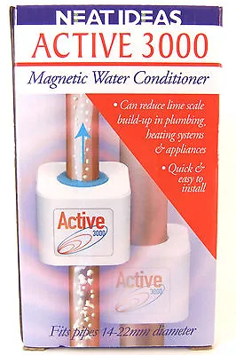 Active 3000 Magnetic Clips To Pipes - Water Conditioner Fast Acting! FREE P&P • $8.78