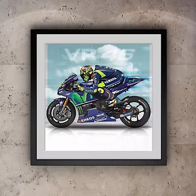 Valentino Rossi | Yamaha | MotoGP | 46 | Sports Bar | Wall Art | Poster | Print • £13.99