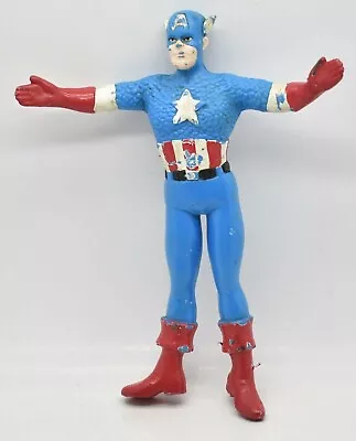 Marvel Super Heroes Captain America Bendable Bend 'Ems Figure Just Toys 1989 • $2.75