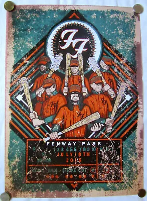 FOO FIGHTERS Concert Poster Fenway Park Boston 2015 / Dave Grohl / 18x13 In • $14.99