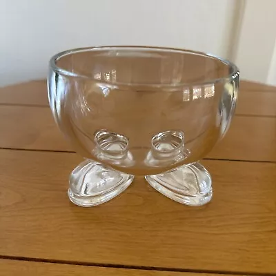 Clear Glass Round Bowl With Boots/Feet Candy Dish Fun Novelty • $10.78