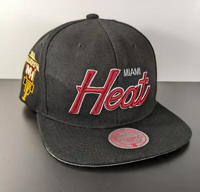 Miami Heat 2006 NBA Champions Mitchell & Ness Black Snapback Hat • $19.75