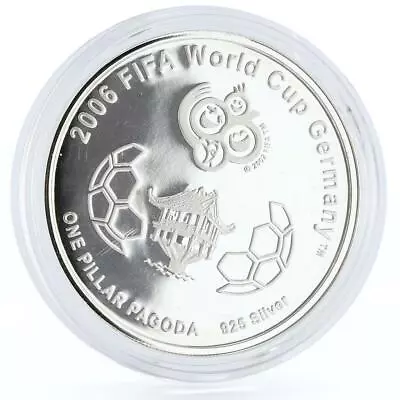 Vietnam 10000 Dong Football World Cup In Germany Pagoda Proof Silver Coin 2006 • $89.37