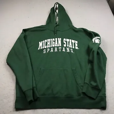 Michigan State Spartans Hoodie Mens XL Green Sweatshirt Sweater NCAA Logo • $17.49