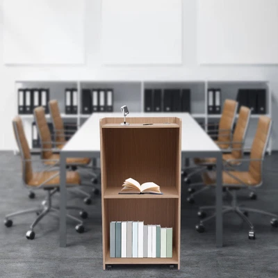 $115 • Buy Portable Rolling Podium Mobile Standing Laptop Desk Presentation Lectern Wooden