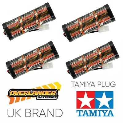 Overlander 4x 3300mah 7.2v Nimh Battery Pack Stick - Tamiya RC Car Boat • £72.95