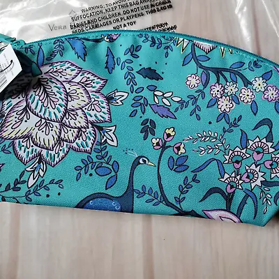 Vera Bradley Lighten Up Grand Travel Cosmetic Bag/Pouch PEACOCK GARDEN-NEW • $21