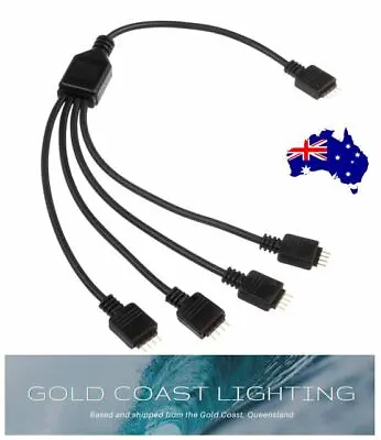 RGB LED Strip Light Splitter Black Cable 234 Way Splitter 5050 • $3.75