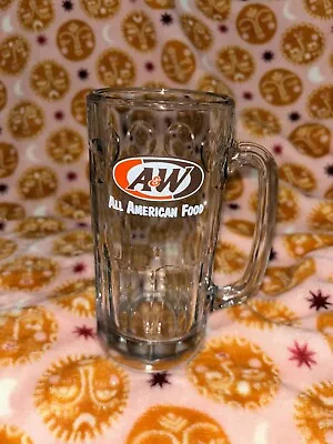 Vintage A&W Logo All American Food Large Glass AW Root Beer Mug  • $10