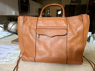 Rebecca Minkoff Large Mab Malaga Leather Tan Tote Handbag - MSRP $295 - GUC • $45