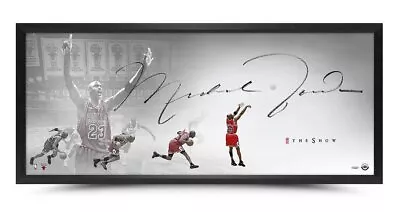 Michael Jordan Autographed 20X46 Framed Photo  The Show  The Last Shot Bulls UDA • $7999.99