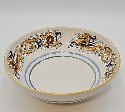 Deruta Italy Italian Pottery  Large Serving Bowl Dragons 3.5 X12  Stickered  • $99