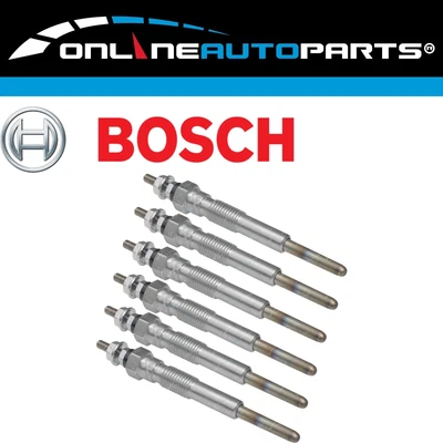 6 X Bosch Diesel Glow Plugs For Toyota Coaster HB30R 6cyl 2H 4.0L 1986~89 • $119.95