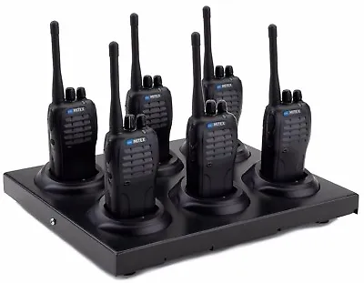 Mitex Pmr446 Six Pack Uhf License Free Handheld Two Way Radio With 6 Bay Charger • £720