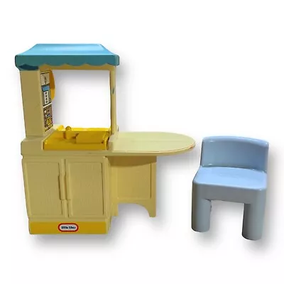 Vintage Little Tikes Party Kitchen Doll House Furniture Counter Stove Toy Chair • $16.50