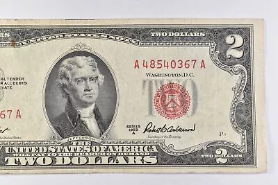 Crisp 1953-A Red Seal $2 United States Note - Better Grade *704 • $2.25