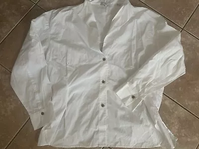 Vince XL Basic Button Down Shirt Blouse Cotton White  • $26.10