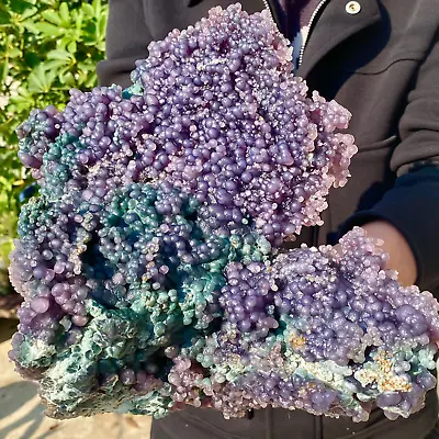 9.02LB Natural Malachite Transparent Cluster Coarse Mineral Sample • $9.50